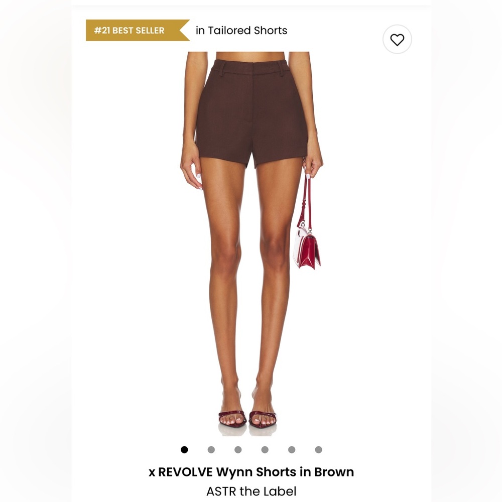 REVOLVE Women’s High-Waist Tailored Shorts in Brown